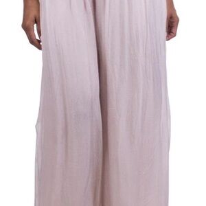 Wide Leg Women's Pants in Light Mauve